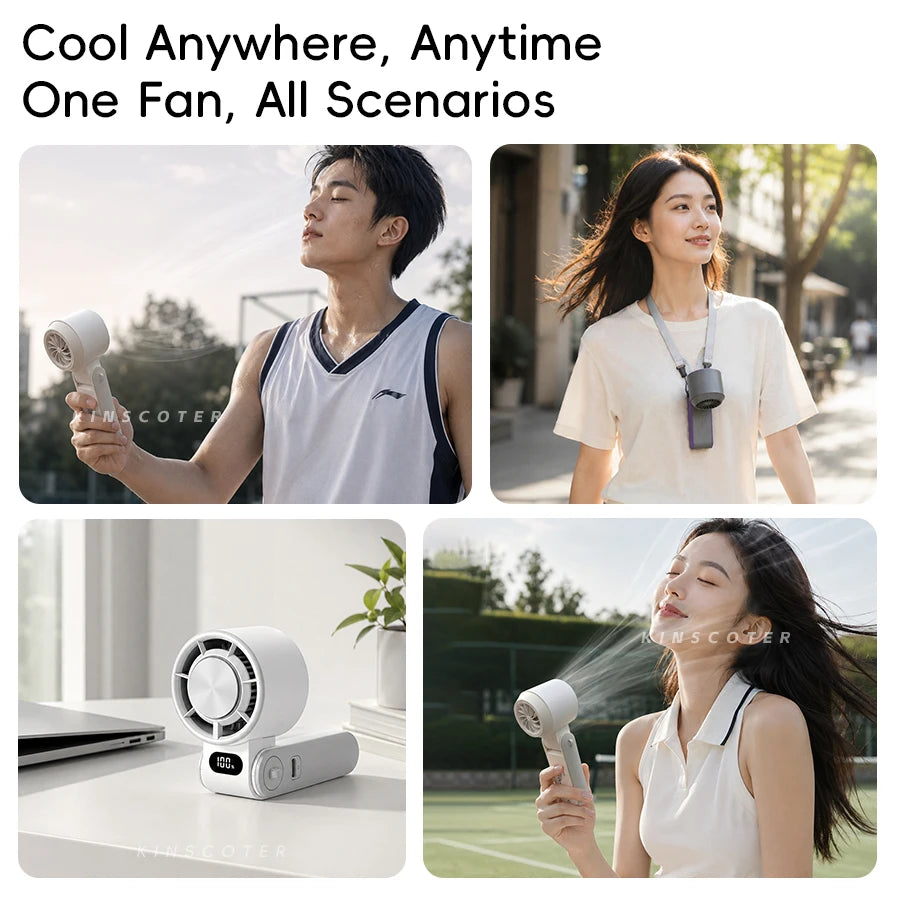 Migaku ポータブル扇風機 | Portable Handheld Fan | 3600mAh | 100-Speed Control