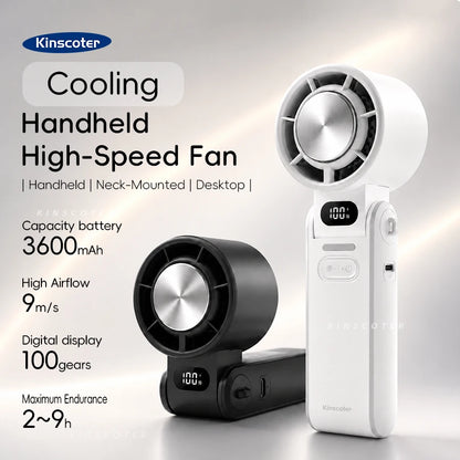 Migaku ポータブル扇風機 | Portable Handheld Fan | 3600mAh | 100-Speed Control