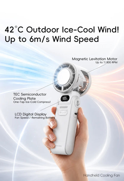 Migaku ポータブル扇風機 | Portable Handheld Fan | 3600mAh | 100-Speed Control