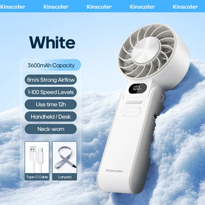 Migaku ポータブル扇風機 | Portable Handheld Fan | 3600mAh | 100-Speed Control